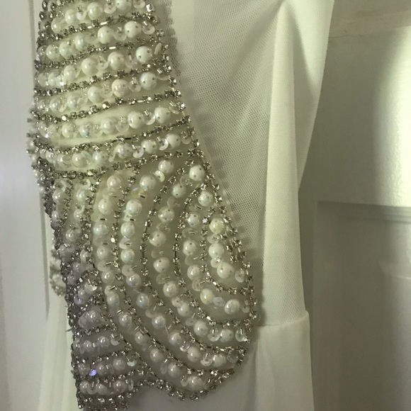 White Formal Dress/wedding Dress - Picture 6 of 8